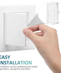 Sleek 3X3 Inch White Drywall Access Panel For Bathroom Plumbing Maintenance Durable Pvc Wall Cover Plate seamless flush fit installation.