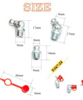 Grease Fitting Assortment Kit 5/16-24 In Straight 45 Degree And 90 Degree Zerk Fittings With Caps Galvanized Steel