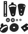 Components of Heavy Duty Barn Door Handle With Comfortable Grip For Sliding Barn Doors Double Sided Thickened Base And Precision Mounting Rustic Hardware