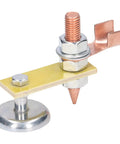 Heavy Duty Magnetic Welding Clamp With Insulation Holds Strong At 66lb For Secure Metalwork And Outdoor Repair Jobs That Need Reliable Grip, showing metal construction details.