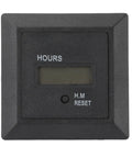 Panel Mount Industrial Hour Meter with front digital display in ABS housing for runtime tracking and maintenance logs machine run time counter.