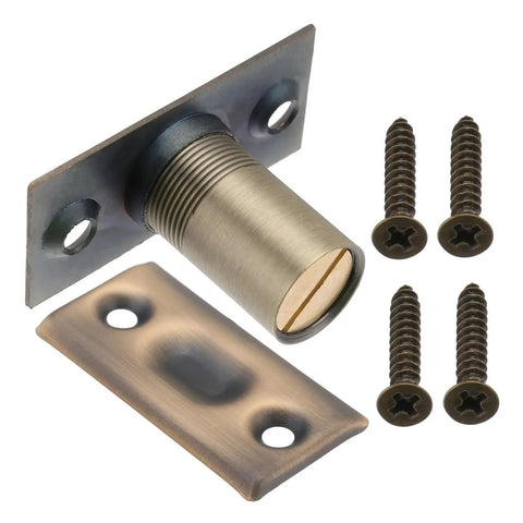Cool And Sturdy Ball Catch For Top Of Door With Built-In Spring Invisible Latch, brass latch and screws included.