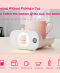Skip The Lukewarm Vibes Keep Your Morning Brew Sweating Hot On Any Desk With This Smart Electric Coffee Mug Warmer on a pink background.