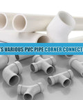 Four Pcs One Half Inch PVC Pipe Sixteen Inch Long SCH40 White For Home DIY Projects Garden Greenhouse Farm And Workshop Furniture Grade Durable Tubing with corner connectors