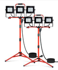 Beast Bright 150W LED Work Light with Tripod Stand Dual Head Flood Lamp 15000 Lumens IP65 Waterproof Portable Job Site Light