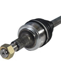 CV Axle Shaft Assembly For Nissan Rogue 2014 2015 2016 2017 2018 Front Left Driver Side OE Fit Premium Materials Balanced For Smooth Vibration Free Performance And Reliable Boot Protection, close-up of splined end