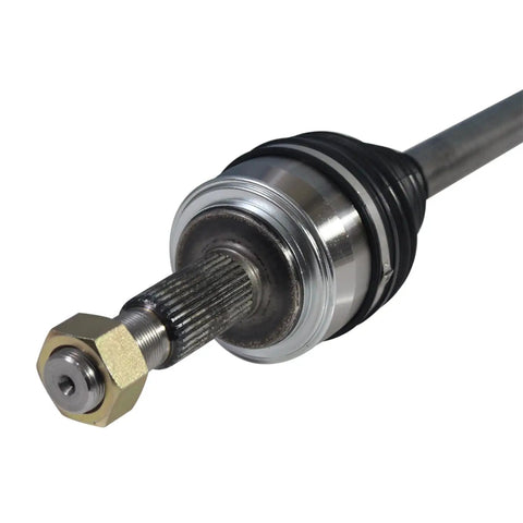 CV Axle Shaft Assembly For Nissan Rogue 2014 2015 2016 2017 2018 Front Left Driver Side OE Fit Premium Materials Balanced For Smooth Vibration Free Performance And Reliable Boot Protection, close-up of splined end