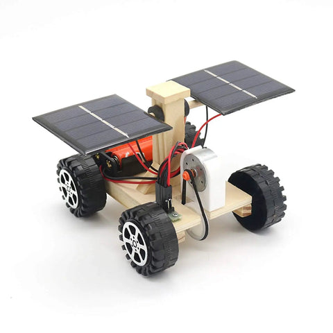 Toy car model with solar panels, utilizing 6 Pack DC 3V 1730RPM Mini Electric Motors For DIY Toys And Wind Turbine Generators Perfect For STEM Projects