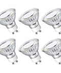 Non Dimmable 4W GU10 LED Light Bulbs 5000K Daylight White For Recessed Track Lighting 6 Pack arranged in two rows