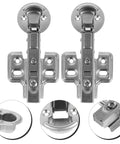 Stainless Steel Cabinet Door Damper Hinges With Hydraulic Damping No-Slam Soft Close For Kitchen Cabinets And Doors Replacement