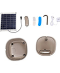 2L Solar Pet Water Dispenser With Motion Sensor And USB Backup Power Auto Cat Fountain For Indoor Or Outdoor Use Monocrystalline Panel No Fuss Low Noise Circulating Water Station For Dogs And Cats with solar panel and parts