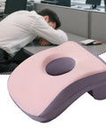 Cooling Memory Foam Neck Pillow With Ice Cloth For Office And School Libraries Ideal For Long Study Sessions And Naps on table