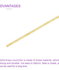 Brass Rod Set 25 Pack 12 Inch Long 3/32 Inch Diameter Solid Round Brass Rods For DIY Craft Modeling close-up view