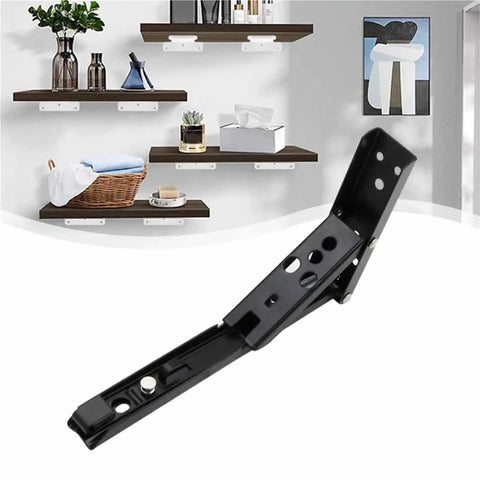 Heavy Duty Triangle Folding Shelf Brackets 14 Inch Set Of 2 Metal DIY Built Tough Hinge Accessories for workbench