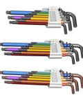Get Your Hands On This Epic Fabulleta L Type Hex Key Set featuring Ball End Wrenches, Color Coded Metric Tools For Easy ID Plus Long Arm Screwdriver Kit Made From High Carbon Steel With Sweet Black Oxide Finish, color-coded metric ball-end hex keys in holder