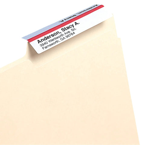Viewables Color Labeling System Refill Pack Dope White Labels For File And Hanging Folders with text on tab