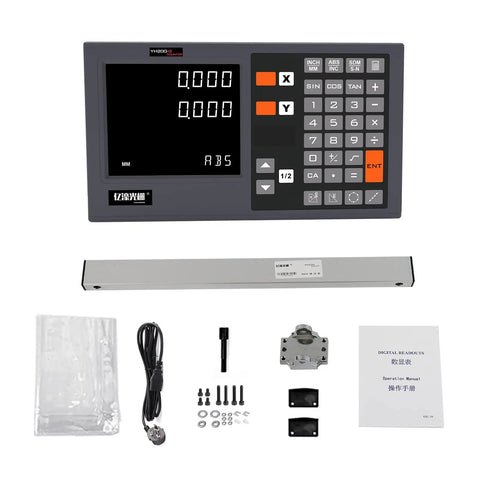 KA300 Digital Readout Kit with display, linear scale encoder, and accessories for lathe and milling machines
