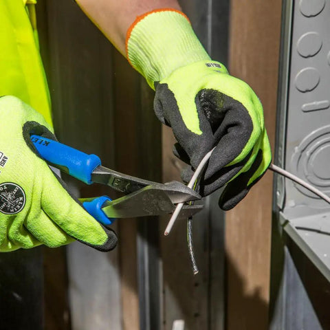 Heavy Duty 8 Inch Diagonal Cutting Pliers With Angled Head For Tight Spaces High Leverage Cutter Powers Through ACSR