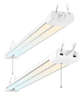 4 Foot LED Shop Light With Reflector For Garage Tasks, 3CCT Selectable 4000K 5000K 6500K, 5500LM, Adjustable Watts, 2 Pack