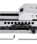 Pro Grade Shop Ready 5 Inch Screwless Sine Vise For Milling And Grinding 0 To 45 Degree Adjustable Tilt Ultra Precise Hardened Steel