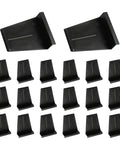 Thirty Piece Window Screen Pull Tabs And Spline Channel Lift Tools For Effortless Door Repair Durable plastic sliders laid out in rows.