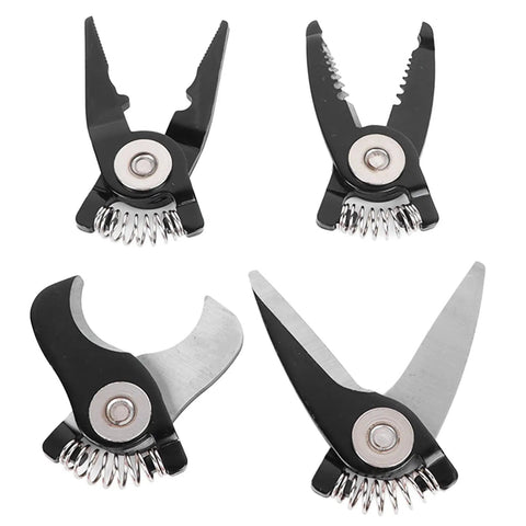 Interchangeable heads of 5 In 1 Pliers Set Built Tough For Cutting Sheet Metal And Wires With Stripping, Crimping
