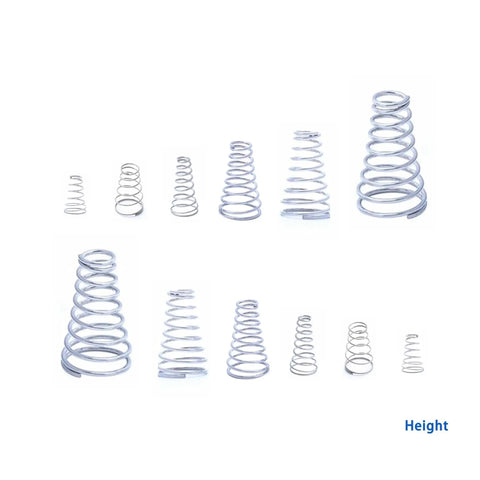 Heavy Duty Tapered Compression Springs Kit 200pcs Stainless Steel 304 with assorted heights displayed on a white background