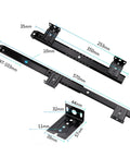 Image of Under Desk Keyboard Tray Slide Rail Pull Out Drawer For Heavy Duty Steel Glide, Smooth Quiet Extension, Fits 27mm Desks.