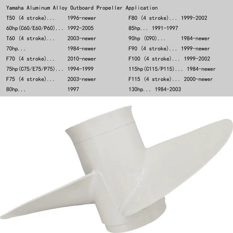 14X11 Aluminum Boat Propeller For Outboard Engines 60-130HP Right Rotation 3 Blade 15 Spline Replacement 6E5-45954-00-00 6E5-45954-00-EL Top Notch Performance Aluminum Prop