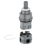 Pressure Balance Valve Cartridge For Flash Shower System With Removal Ring For Easy No Sweat Install And BTB Solution Compatible Premium Replacement Part For Reliable Temperature Control displayed with its components.