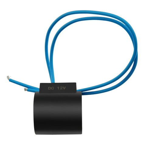 12V 16W Solenoid Valve Coil For Hydraulic Power Unit Lift Dump, One Half Inch Hole, Dual Wire Leads, Industrial Grade