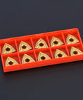 CNC Carbide Insert Blade For Lathe Turning, 10 Piece Set, Built To Last High Density Coating Delivers Tough Wear Resistance And Precise Machining On Stainless Steel, Includes 0804 Inserts