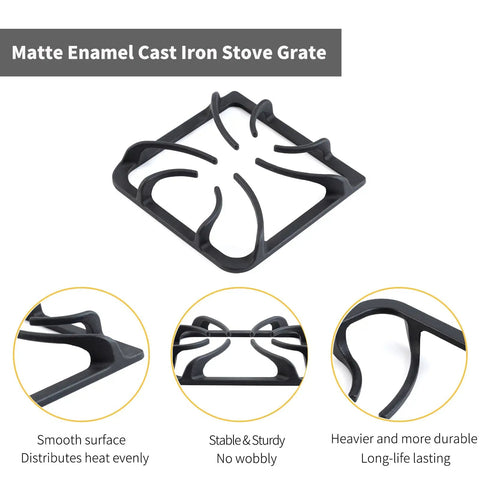 Beefed Up Heavy Duty Cast Iron Stove Grate Replacement Set For Frigidaire And Kenmore Gas Ranges, 8.8 By 8.8 Inches