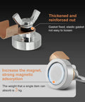 Magnetic Grounding Clamp For Welding With Strong Large Suction Magnet Head And Copper Tail Ground Connection close-up view