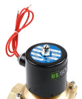 One And A Half Inch Brass Electric Solenoid Valve 12V DC Normally Closed Viton Seal For Gasoline Diesel Oils And Lubricants With Fast Actuation