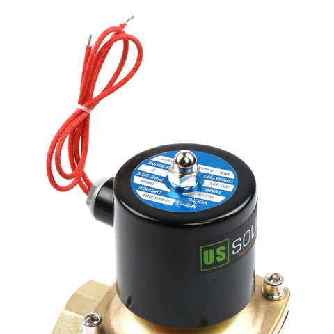 One And A Half Inch Brass Electric Solenoid Valve 12V DC Normally Closed Viton Seal For Gasoline Diesel Oils And Lubricants With Fast Actuation