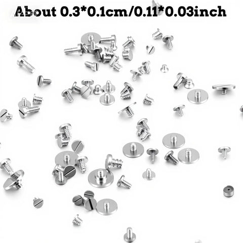 Scattered 100 Piece Watch Screw Set With Micro Battery Clamp Screws, Stainless Steel Assortment For Watchmaking And Repair