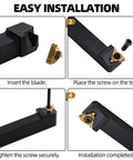 Indexable Lathe Turning Tool Set With Seven Tool Holders And Fourteen Carbide Inserts And Eight Wrenches easy installation guide