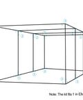 Heavy Duty One And Three Eighths Inch Fence Top Rail Connector Kit For 35 Foot Batting Cage Frame diagram with labeled joints
