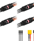 20A Brushless ESC for Multi Rotor DIY Drones with XT60 and 3.5mm Bullet Plugs pre-soldered, OneShot125 ready pack of 4