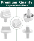 Air Conditioner Control Knob Replacement For WJ12X24802 White Plastic Knob 2 Pack various angles