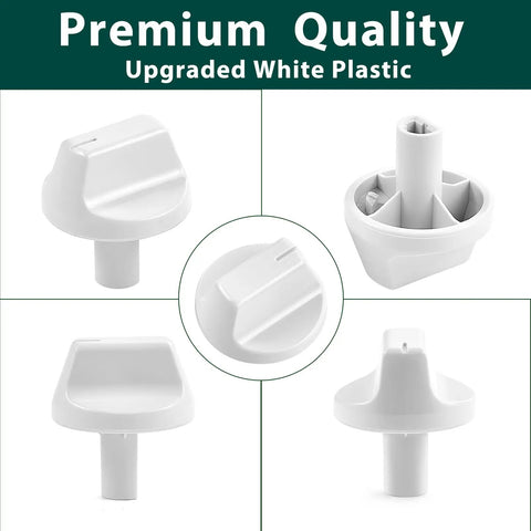 Air Conditioner Control Knob Replacement For WJ12X24802 White Plastic Knob 2 Pack various angles