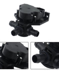 Hella Solid Tesla Model X Three Way Heater Control Valve Replacement For 2016 Through 2021 Bev Battery Electric Crossover close-up view showing coolant line connections.