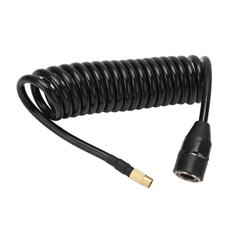Heavy Duty Car Air Pump Hose 9.84 Foot Flexible Rubber Extension Tube For Tire Nozzles Works With All Portable Air Compressor Leak Proof High Pressure Rated Auto Gear Upgrade Your Ride Tire Inflation Kits For Cars And Bikes Great Fit, coiled black rubber hose