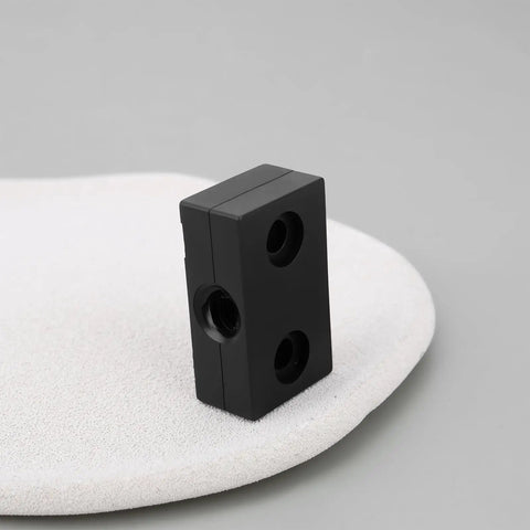 Two Pack 8mm Lead Screw Nut Block For OpenBuilds 3D Printer Workstations, black aluminum block for 8mm Acme screw