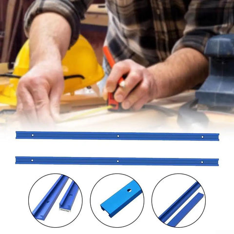 Two 500mm Aluminum T-Track Sets For Router Tables And Woodworking Fixtures - Double-Cut T-Slot Track With 19x9.5mm Slots shown