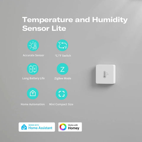 Zigbee Temperature And Humidity Sensor Lite 3 Pack For Smart Home Smart Thermometer And Hygrometer features and specs.