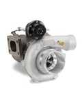 Universal Street Ready Turbocharger With Billet Wheel And Dual Ceramic Bearings For Instant Throttle Response Broad Torque Hybrid Ready Power And Better Fuel Economy On Small Displacement Engines, side view showing billet wheel and ceramic bearings.