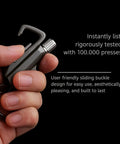 3in1 Lighter With Multitool Keychain And Bottle Opener held in hand, showcasing vintage metal alloy, durable black finish.