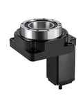 Heavy Duty CNC Hollow Rotary Indexing Table With Precision Reducer Drive and Seamless Cam Actuator Design featuring Drop In Servo Mounts and No Sweat Calibration for Repeatable Circular Positioning close-up of motor and indexing mechanism.